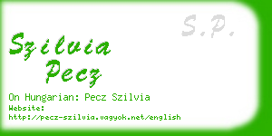 szilvia pecz business card